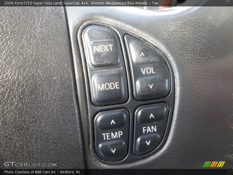 Medium Wedgewood Blue Metallic / Tan 2006 Ford F250 Super Duty Lariat SuperCab 4x4