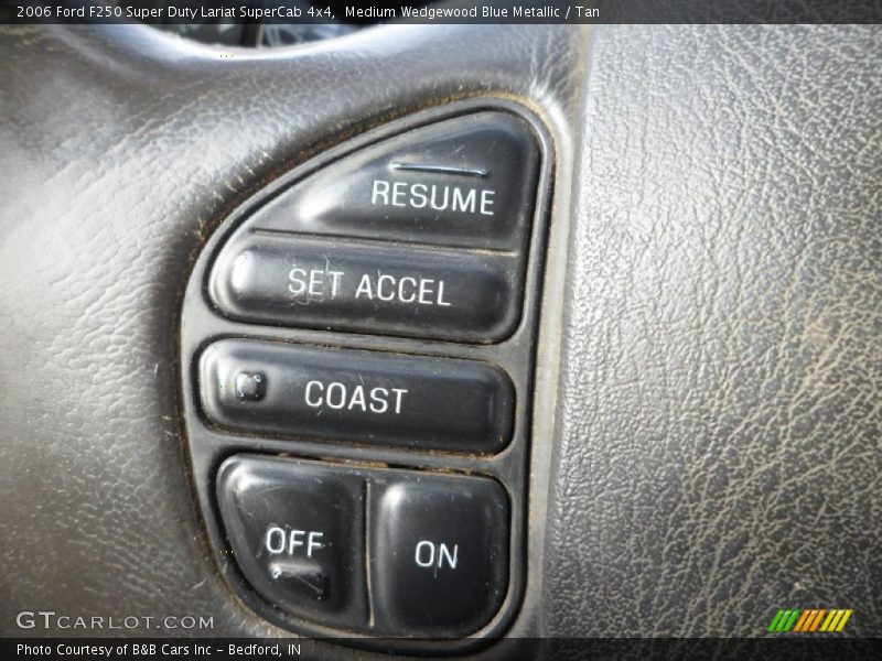 Medium Wedgewood Blue Metallic / Tan 2006 Ford F250 Super Duty Lariat SuperCab 4x4
