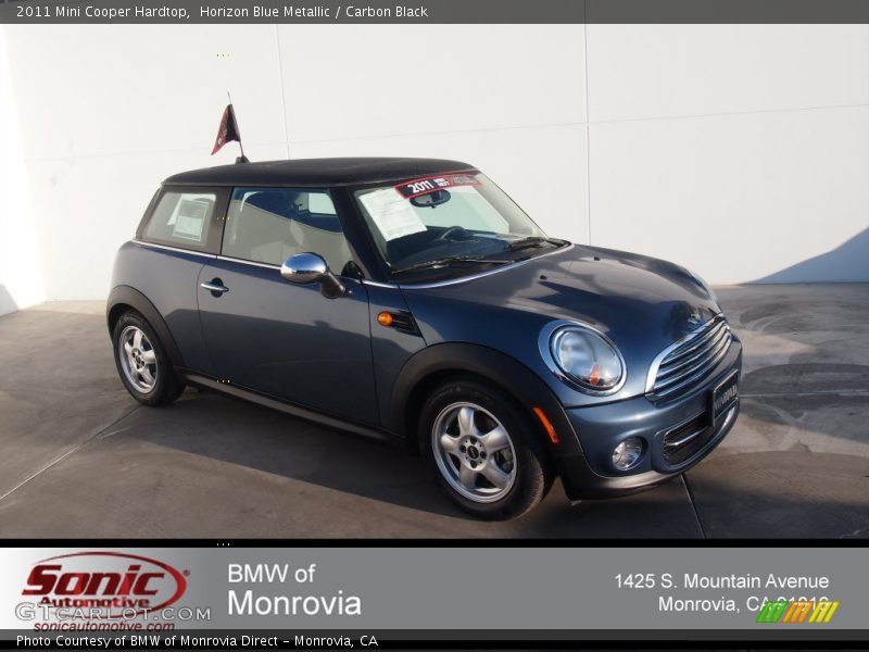 Horizon Blue Metallic / Carbon Black 2011 Mini Cooper Hardtop