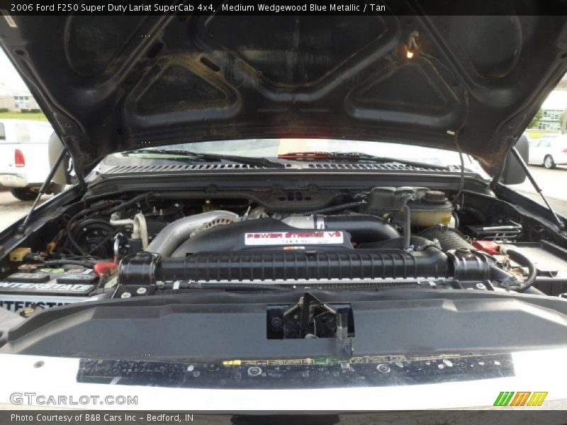 Medium Wedgewood Blue Metallic / Tan 2006 Ford F250 Super Duty Lariat SuperCab 4x4