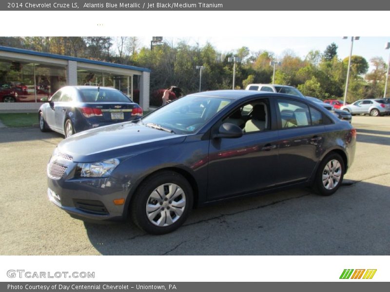 Atlantis Blue Metallic / Jet Black/Medium Titanium 2014 Chevrolet Cruze LS