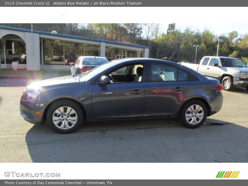 Atlantis Blue Metallic / Jet Black/Medium Titanium 2014 Chevrolet Cruze LS