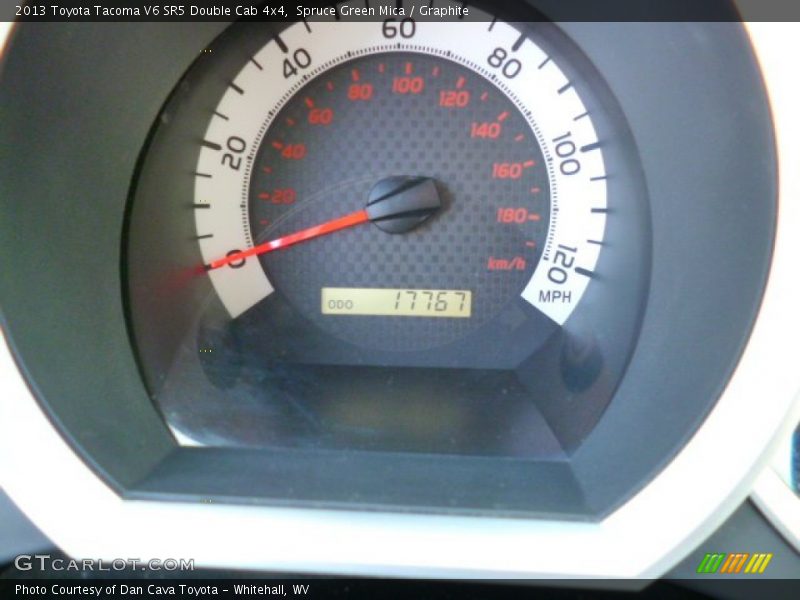 Spruce Green Mica / Graphite 2013 Toyota Tacoma V6 SR5 Double Cab 4x4