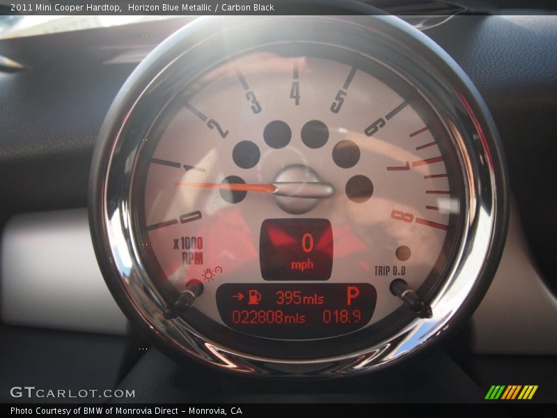 Horizon Blue Metallic / Carbon Black 2011 Mini Cooper Hardtop
