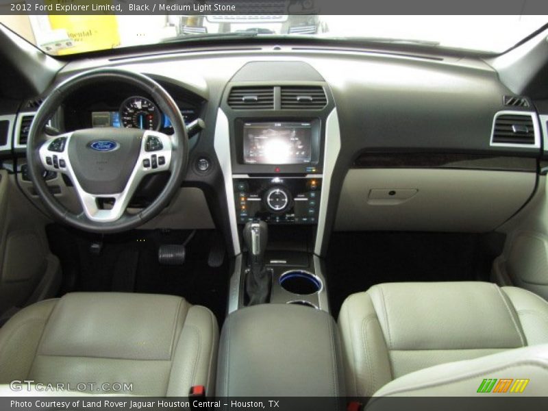 Black / Medium Light Stone 2012 Ford Explorer Limited