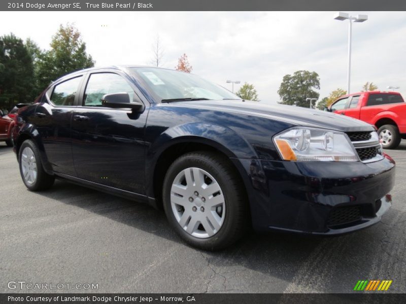 True Blue Pearl / Black 2014 Dodge Avenger SE