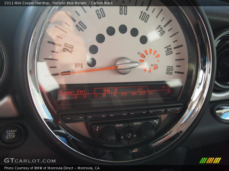 Horizon Blue Metallic / Carbon Black 2011 Mini Cooper Hardtop