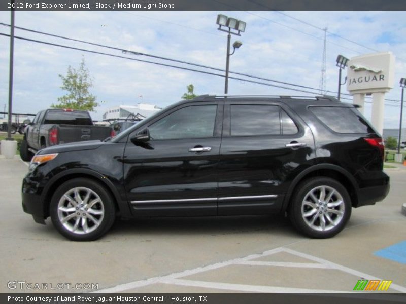 Black / Medium Light Stone 2012 Ford Explorer Limited