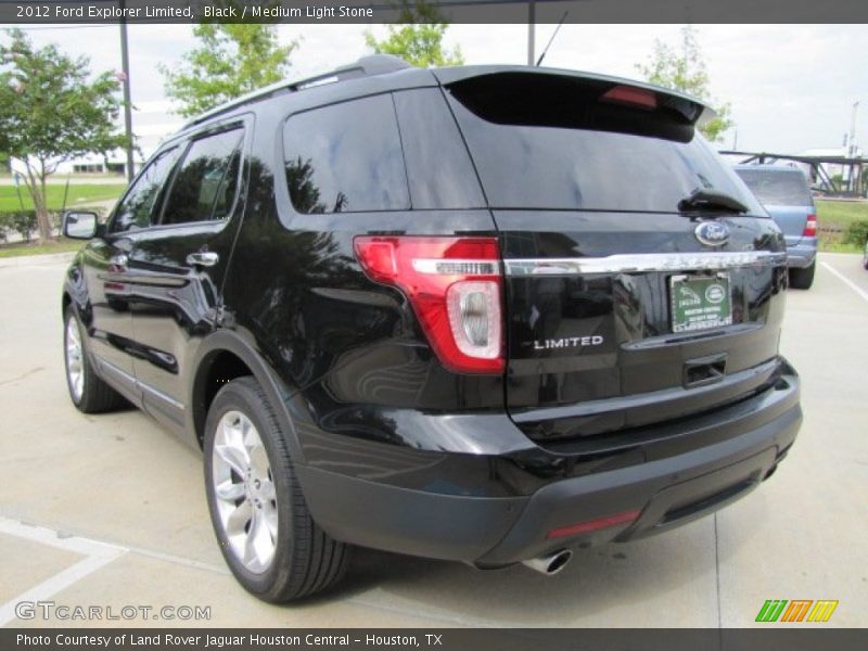 Black / Medium Light Stone 2012 Ford Explorer Limited