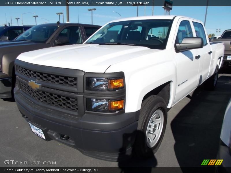 Summit White / Jet Black/Dark Ash 2014 Chevrolet Silverado 1500 WT Crew Cab 4x4