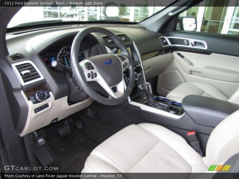 Black / Medium Light Stone 2012 Ford Explorer Limited