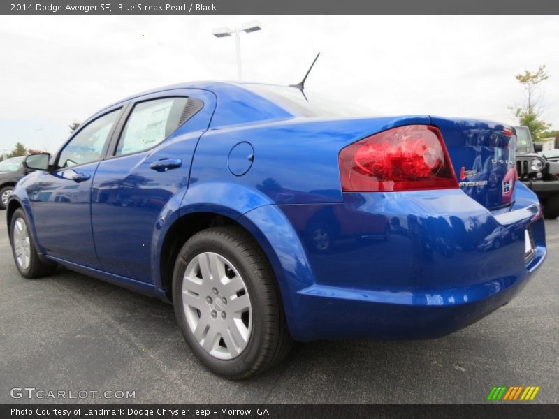 Blue Streak Pearl / Black 2014 Dodge Avenger SE
