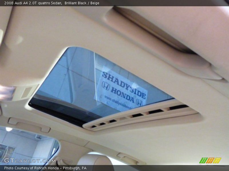 Brilliant Black / Beige 2008 Audi A4 2.0T quattro Sedan