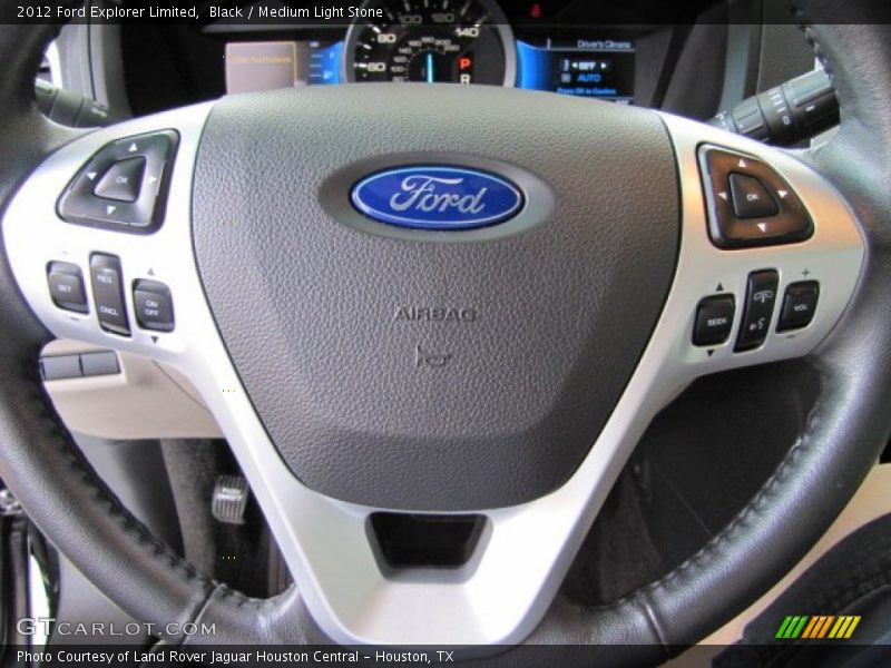 Black / Medium Light Stone 2012 Ford Explorer Limited