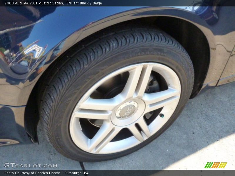 Brilliant Black / Beige 2008 Audi A4 2.0T quattro Sedan