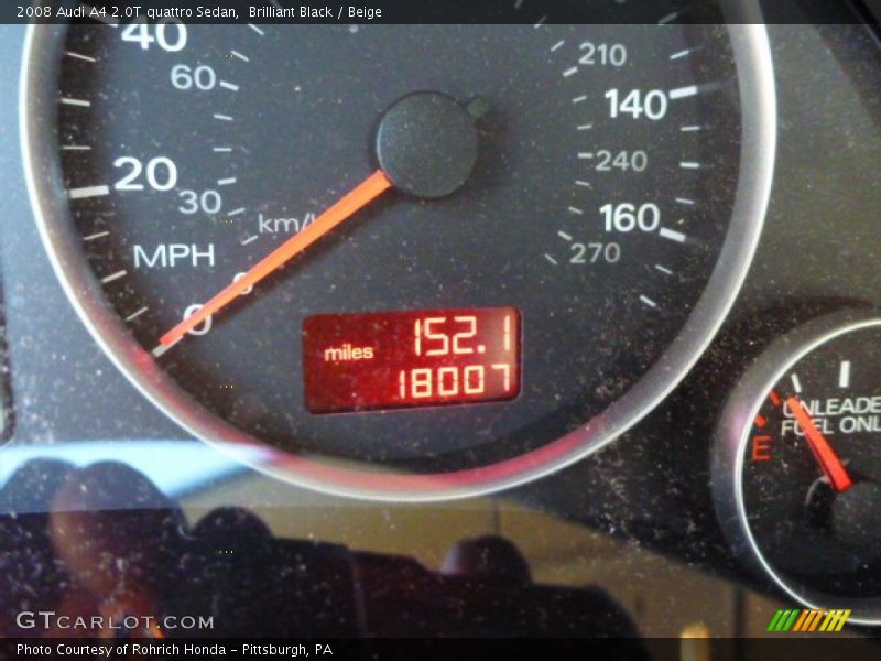 Brilliant Black / Beige 2008 Audi A4 2.0T quattro Sedan