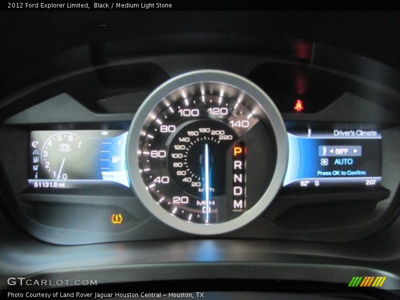 Black / Medium Light Stone 2012 Ford Explorer Limited