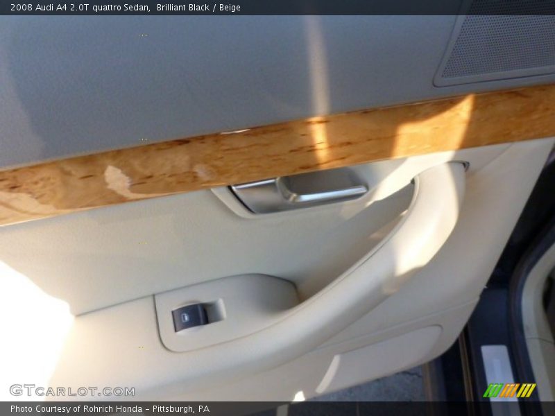Brilliant Black / Beige 2008 Audi A4 2.0T quattro Sedan