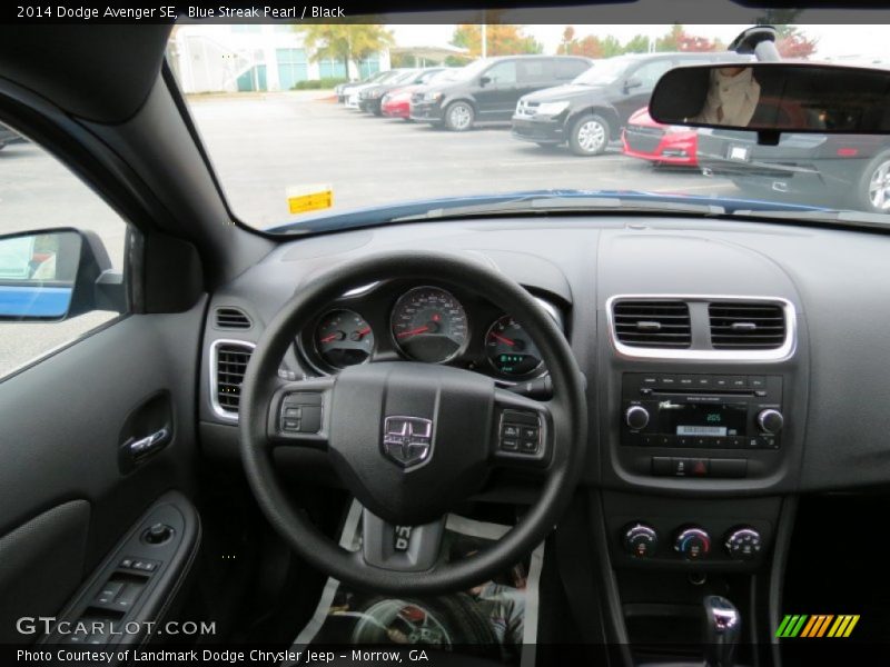 Blue Streak Pearl / Black 2014 Dodge Avenger SE