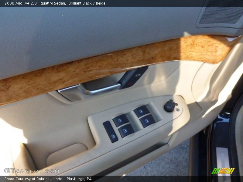 Brilliant Black / Beige 2008 Audi A4 2.0T quattro Sedan