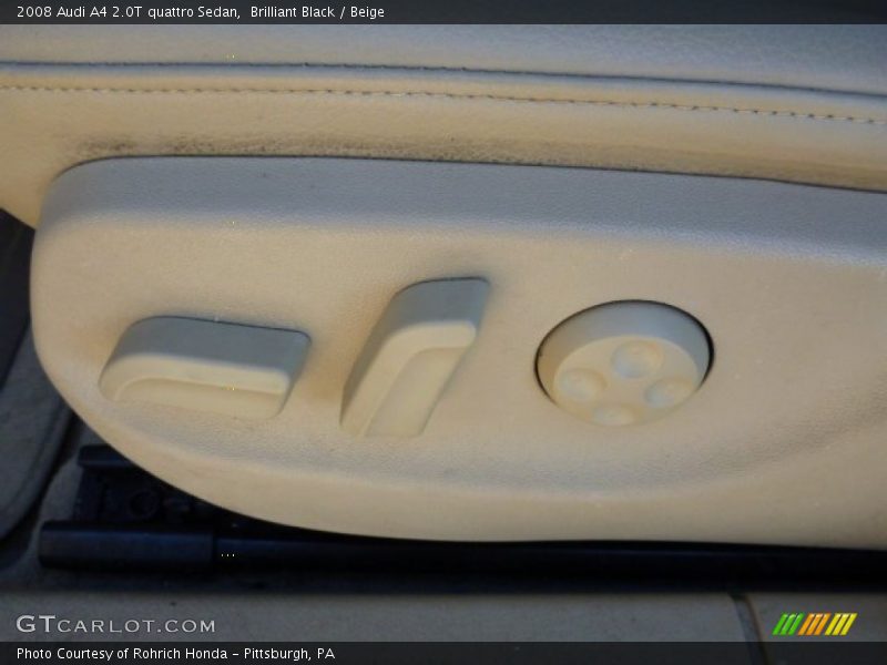 Brilliant Black / Beige 2008 Audi A4 2.0T quattro Sedan