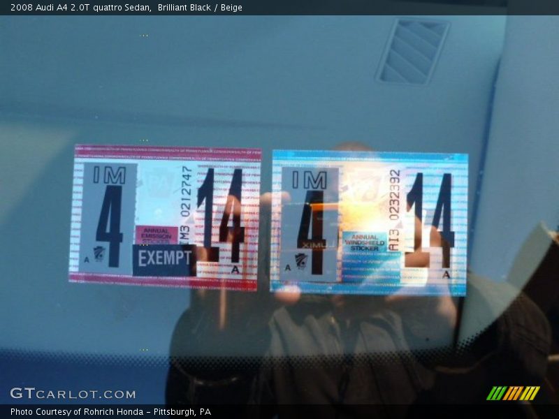 Brilliant Black / Beige 2008 Audi A4 2.0T quattro Sedan