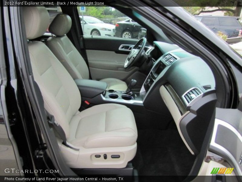 Black / Medium Light Stone 2012 Ford Explorer Limited