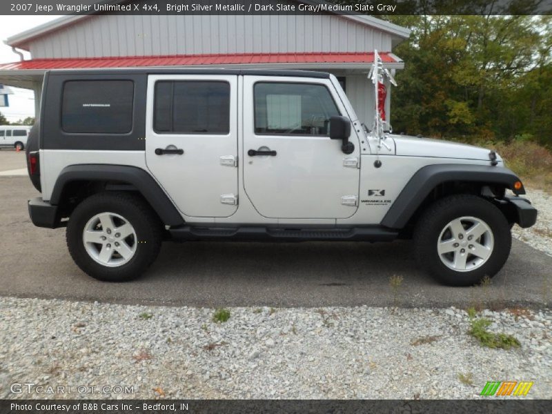 Bright Silver Metallic / Dark Slate Gray/Medium Slate Gray 2007 Jeep Wrangler Unlimited X 4x4