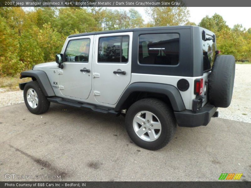 Bright Silver Metallic / Dark Slate Gray/Medium Slate Gray 2007 Jeep Wrangler Unlimited X 4x4