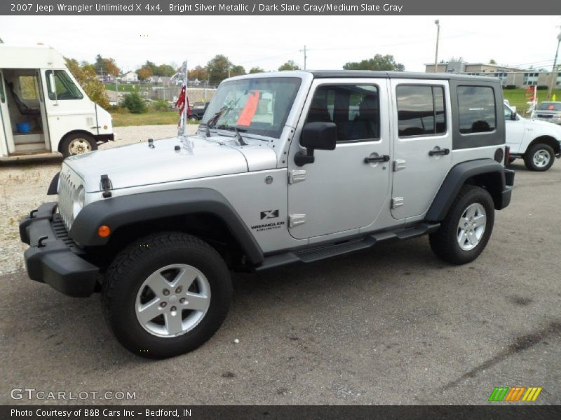 Bright Silver Metallic / Dark Slate Gray/Medium Slate Gray 2007 Jeep Wrangler Unlimited X 4x4