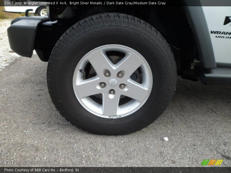 Bright Silver Metallic / Dark Slate Gray/Medium Slate Gray 2007 Jeep Wrangler Unlimited X 4x4