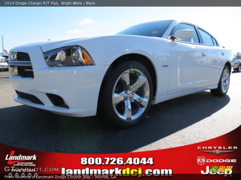 Bright White / Black 2014 Dodge Charger R/T Plus