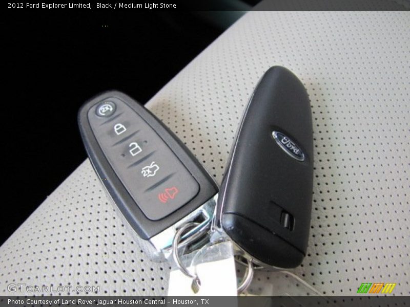 Black / Medium Light Stone 2012 Ford Explorer Limited
