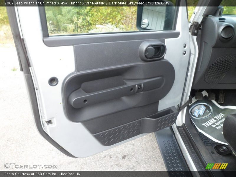 Bright Silver Metallic / Dark Slate Gray/Medium Slate Gray 2007 Jeep Wrangler Unlimited X 4x4