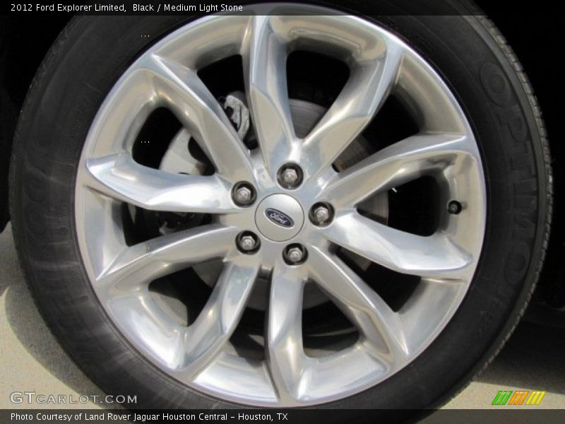 Black / Medium Light Stone 2012 Ford Explorer Limited