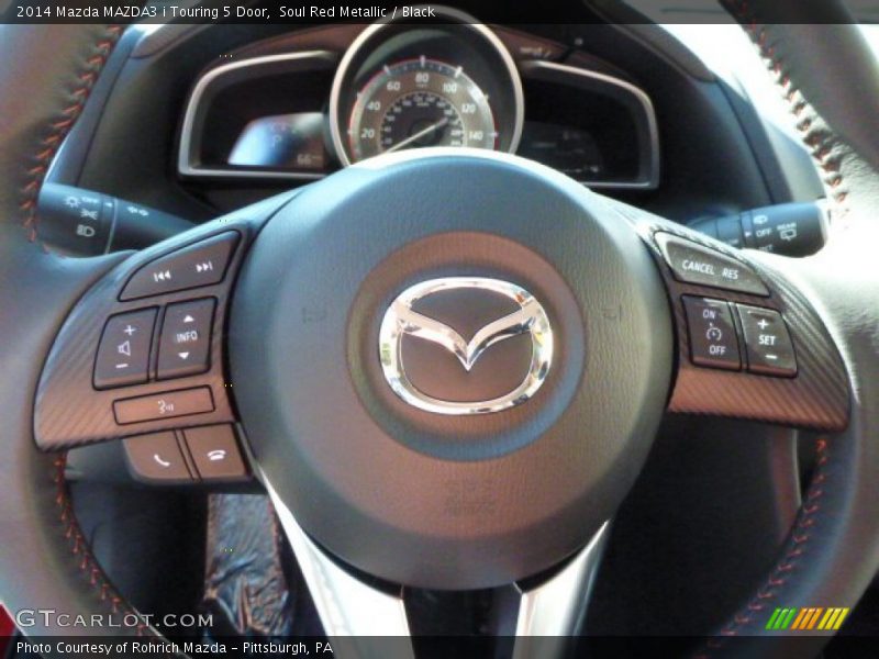Soul Red Metallic / Black 2014 Mazda MAZDA3 i Touring 5 Door