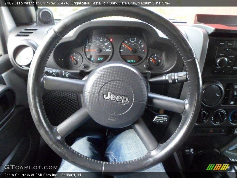 Bright Silver Metallic / Dark Slate Gray/Medium Slate Gray 2007 Jeep Wrangler Unlimited X 4x4