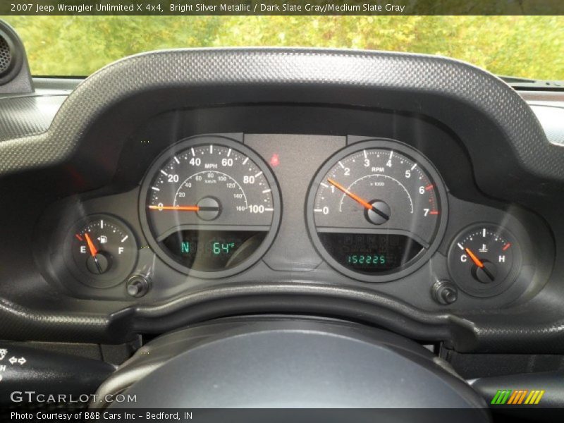 Bright Silver Metallic / Dark Slate Gray/Medium Slate Gray 2007 Jeep Wrangler Unlimited X 4x4