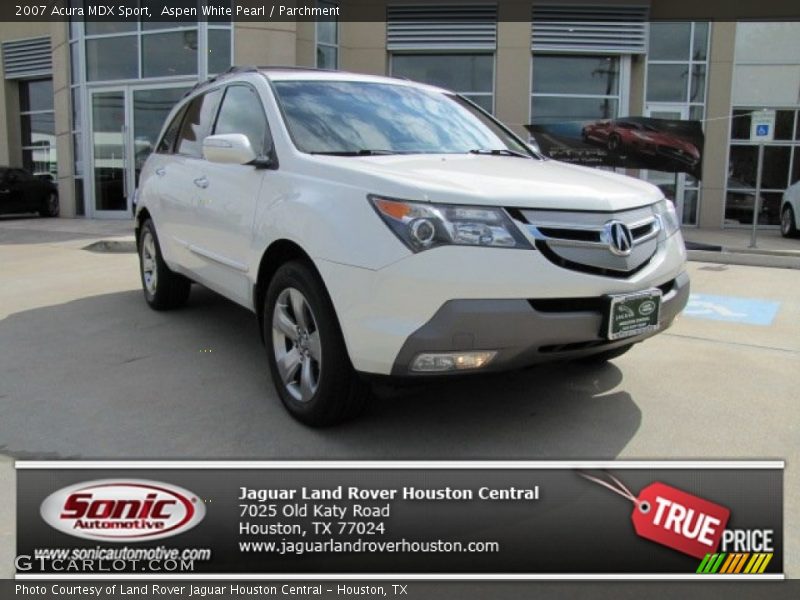 Aspen White Pearl / Parchment 2007 Acura MDX Sport