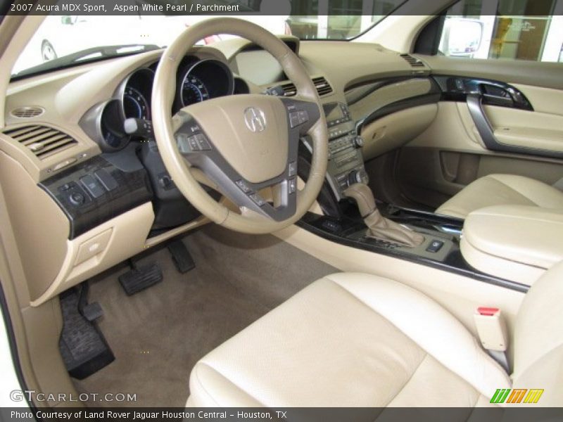 Aspen White Pearl / Parchment 2007 Acura MDX Sport