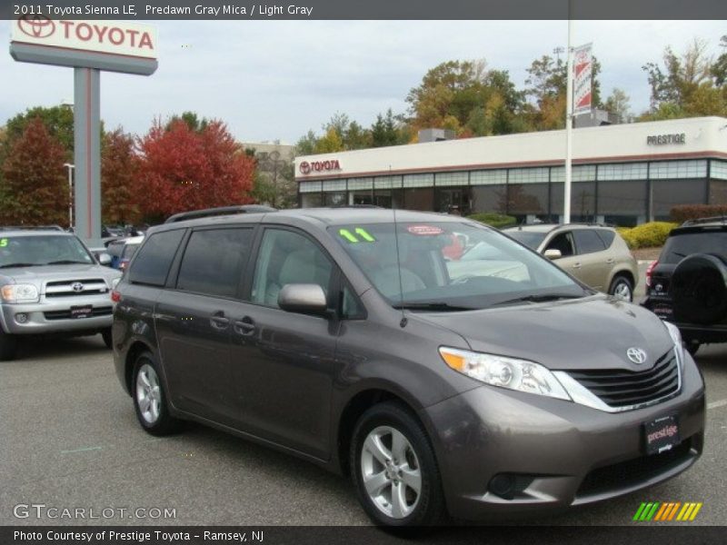 Predawn Gray Mica / Light Gray 2011 Toyota Sienna LE