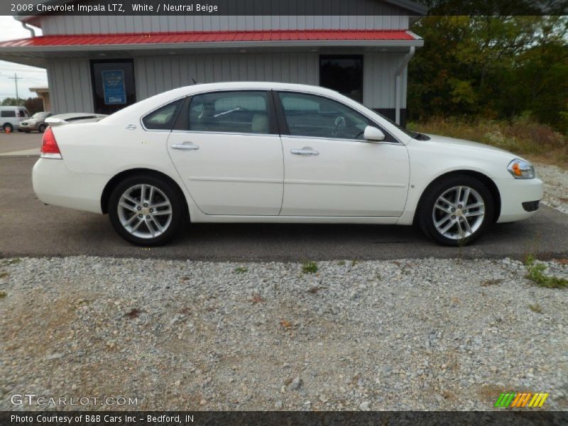 White / Neutral Beige 2008 Chevrolet Impala LTZ