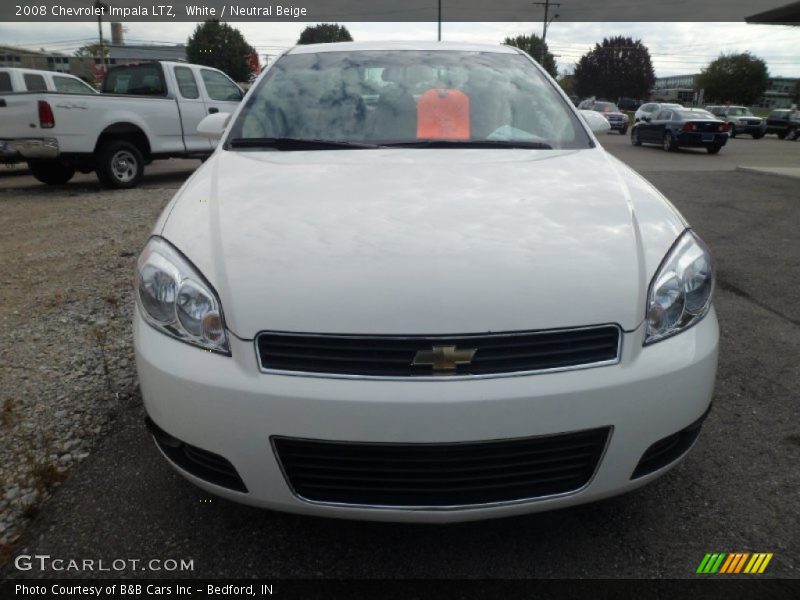 White / Neutral Beige 2008 Chevrolet Impala LTZ