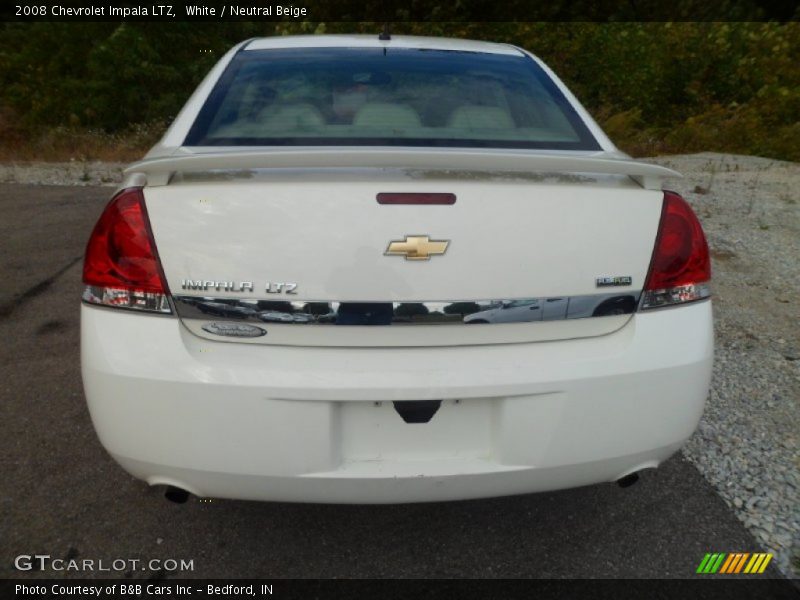 White / Neutral Beige 2008 Chevrolet Impala LTZ