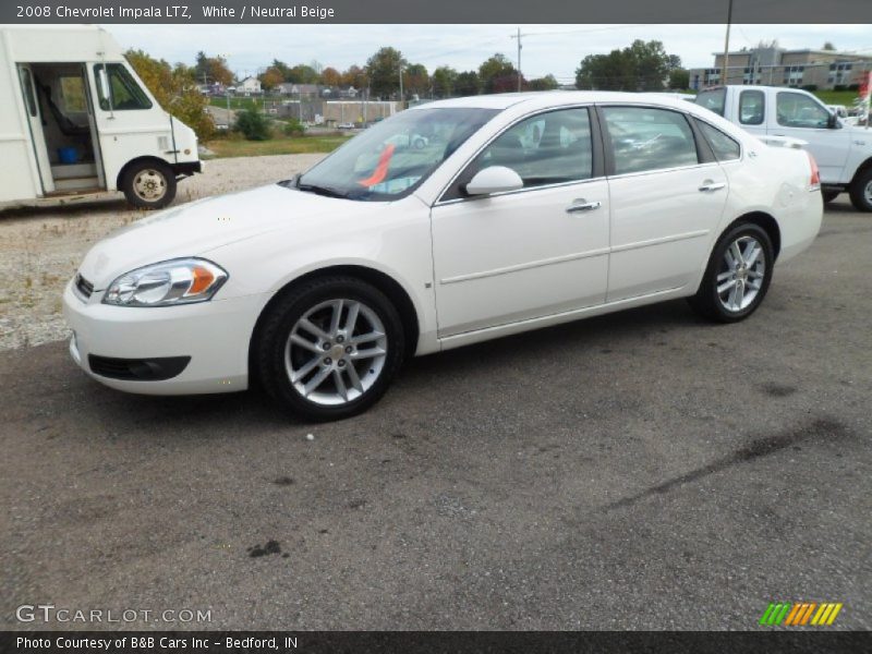 White / Neutral Beige 2008 Chevrolet Impala LTZ