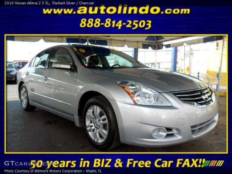 Radiant Silver / Charcoal 2010 Nissan Altima 2.5 SL