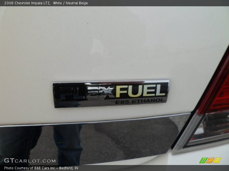 White / Neutral Beige 2008 Chevrolet Impala LTZ