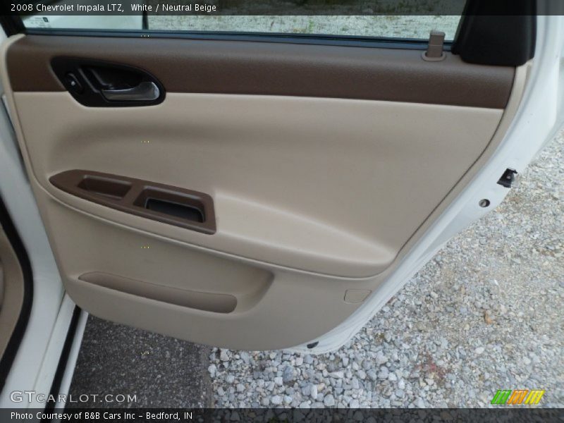 White / Neutral Beige 2008 Chevrolet Impala LTZ