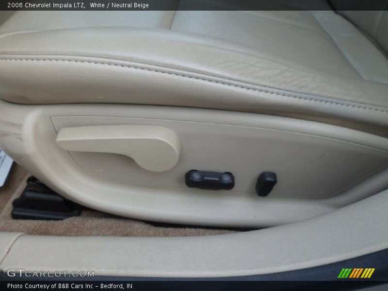 White / Neutral Beige 2008 Chevrolet Impala LTZ