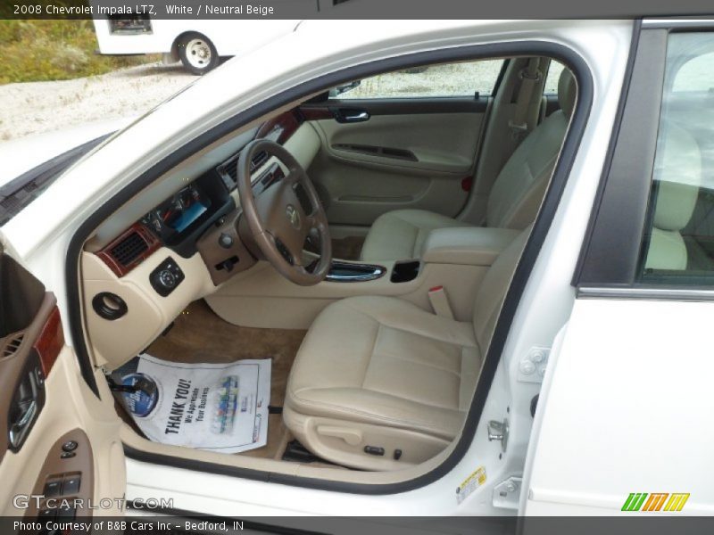White / Neutral Beige 2008 Chevrolet Impala LTZ